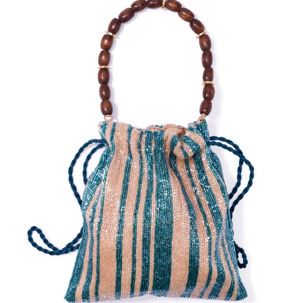 Lizzie Fortunato Gala Bag in Beaded Stripe